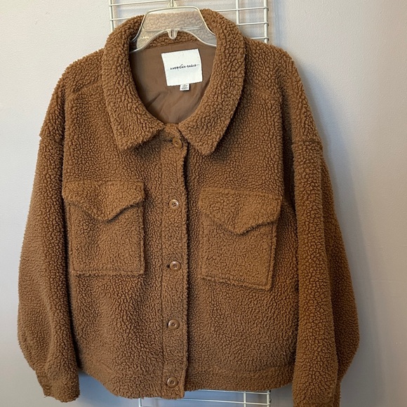 American Eagle Outfitters Jackets & Blazers - American Eagle Outfitters Brown Teddy Sherpa Jacket